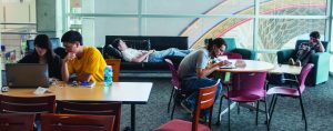 Students enjoy the versatile study and napping area in the Highsmith Pinnacle Monday. Photo by Will Breedlove - Staff Photographer.