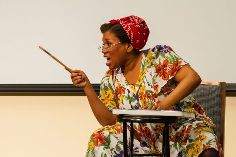 Christie Hall brings the civil rights movement to life as Mississippi voting rights activist Fannie Lou Hamer, in the Humanities Lecture Hall last Thursday.