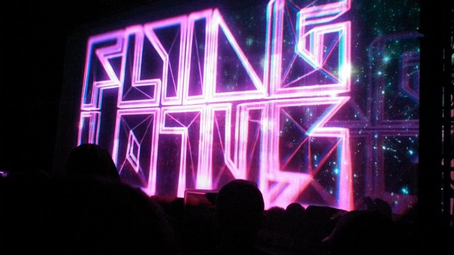 Flying Lotus visuals from their show at The Orange Peel, photo by Cory Thompson.