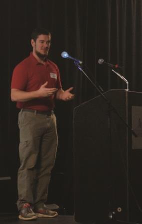 Patrick Herron spoke at the Engineering Career Night on Friday. (Photo by Becca Andrews, News staff writer)