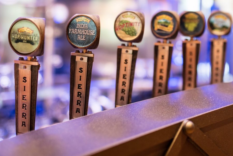 A selection of beers on tap at the Sierra Nevada tap room in Mills River, NC.  Photo courtesy of Flickr user Will Thomas.