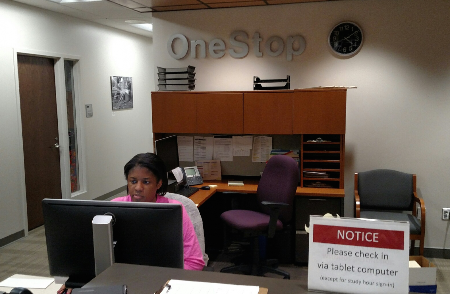 Front Desk Representative Olivia Graham at work in the OneStop office.