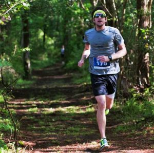 The author participates in the 2015 Run for Literacy 5K in Nashville, NC. Photo provided by John Mallow.