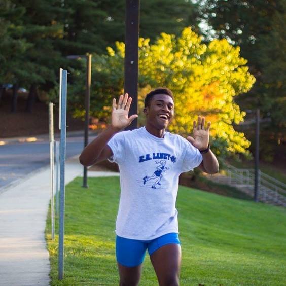 XC and Track Club President Delaydia Frink de-stresses with a run through campus. Photo courtesy of Delaydia Frink.