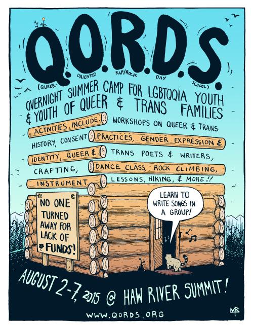 An advertisement for the Queer Oriented Radical Days of Summer camp. Photo courtesy of the QORDS tumblr page.