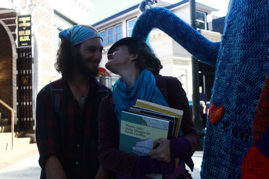 Jesse Cohen and Ashley Beach come to Asheville for the mountains and the culture.
Photo by Karen Lopez.