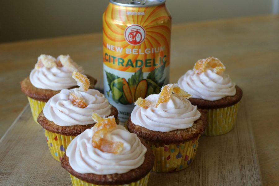 Citradelic inspired cupcakes made by Liz Acker. Photo by Rachel Van Noordt.