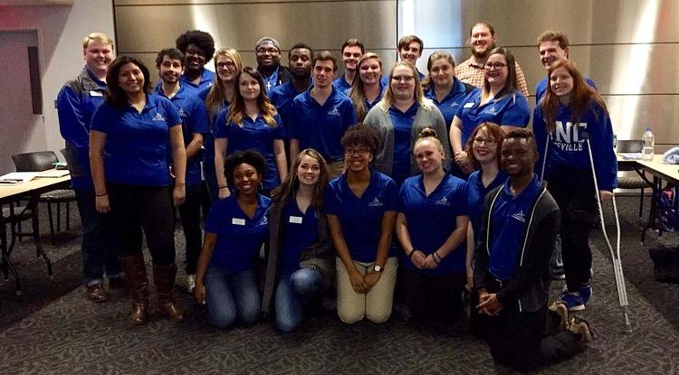 The Student Government Association during their weekly senate meeting in Highsmith Student Union. Photo by Maggie Haddock.