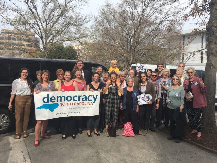 Citizen Lobbyists and organizers from Democracy North Carolina  in Raleigh on March 1. Photo courtesy of Democracy North Carolina.