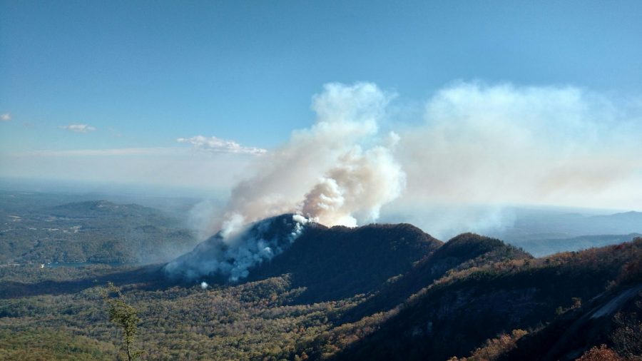 The Party Rock fires burned for nearly four weeks last November, scorching more than 7,000 acres and leading to evacuations of residents of Lake Lure and the surrounding areas. Photo by Marshall Ellis.