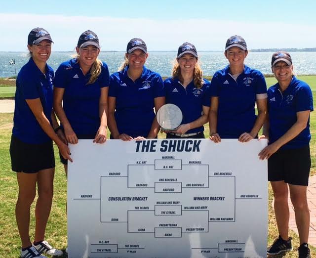 UNCAs golfers won their first tournament at the Citadel hosted Oyster Shuck Match play in Mount Pleasant South Carolina. Photo courtesy of coach Breanne Hall