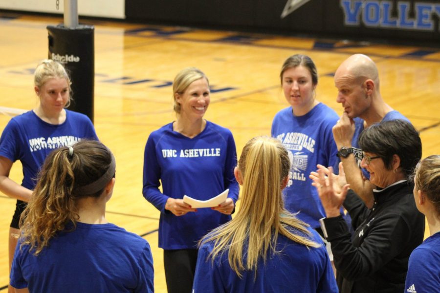 UNCA volleyball coach uses past to encourage students for their future