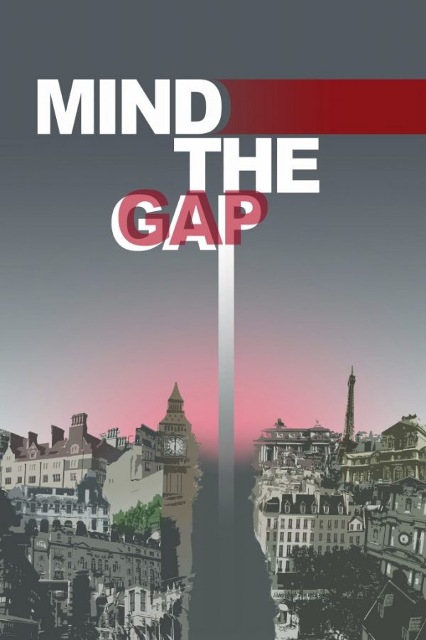 The abundance of posters and street art in London, Paris and Berlin inspired sophomore Carter Kennedys artwork, Mind the Gap. Illustration by Carter Kennedy.