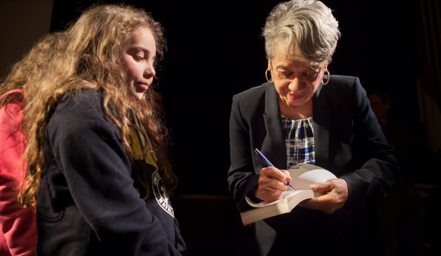 Hidden Figures inspiration and NASA engineer Christine Darden speaks at UNC Asheville's annual Parsons Lecture. Photo by Nick Haseloff.