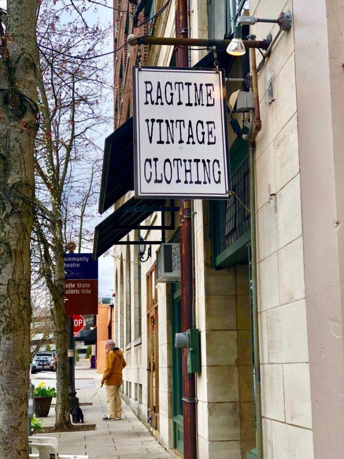 Ragtime, a vintage clothing store in Asheville offers merchandise ranging from the 50s to the 90s in style. Photo by Brailey Sheridan 