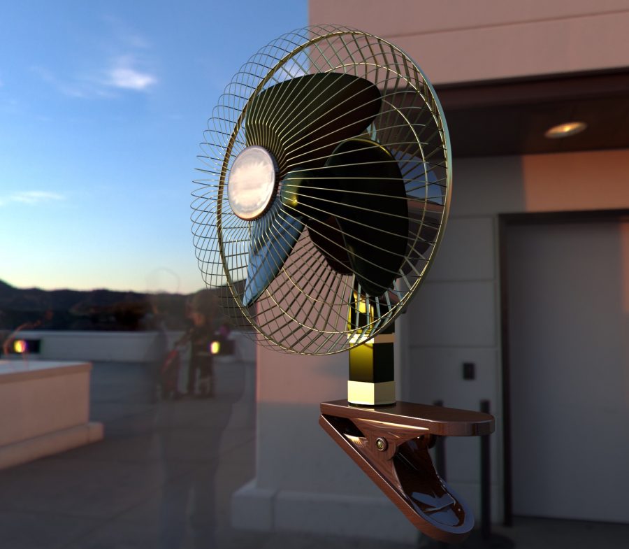 The Clip Fan Deluxe was created as a 3-D modeling project. Photo courtesy of Donya Weaver 