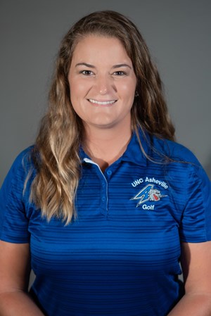 Ericka Schneider, the new head coach of the Womens Golf team played a few rounds. Photo courtesy of UNC Asheville 