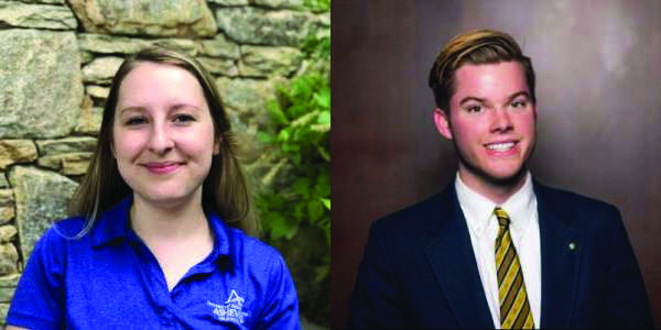Lexi Herring and Jackson Myers were appointed as president pro tempore and legislative librarian, respectively. Photos courtesy of UNC Asheville 