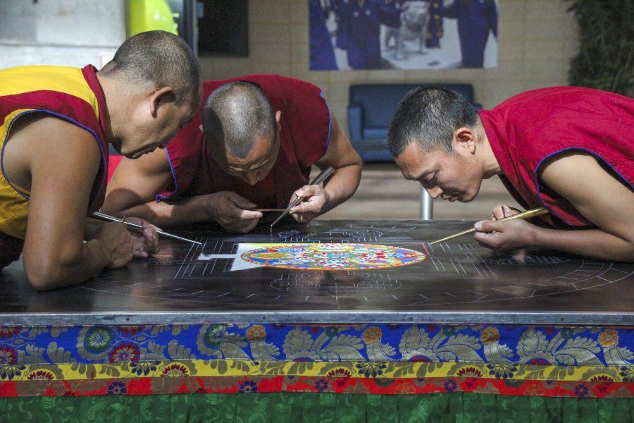 Tibetan monks on campus unite students and community