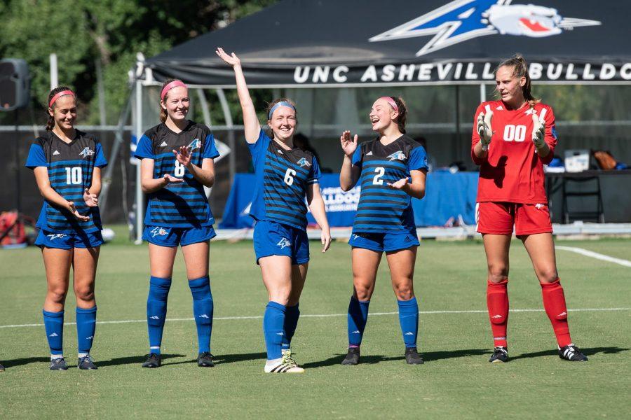 UNC Asheville womens soccer wraps up their first season with their new head coach with a 3-9-4 record. Photo by Adrian Etheridge 