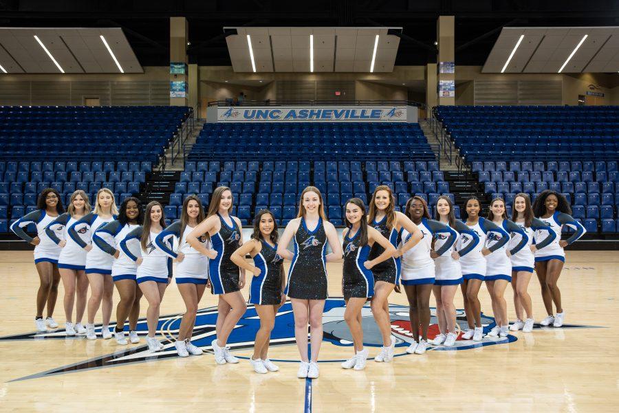Photo provided by UNC Asheville athletics Last season’s UNC Asheville’s spirit team poses for a team photo. This year, the team must adapt to new COVID-19 protocols.