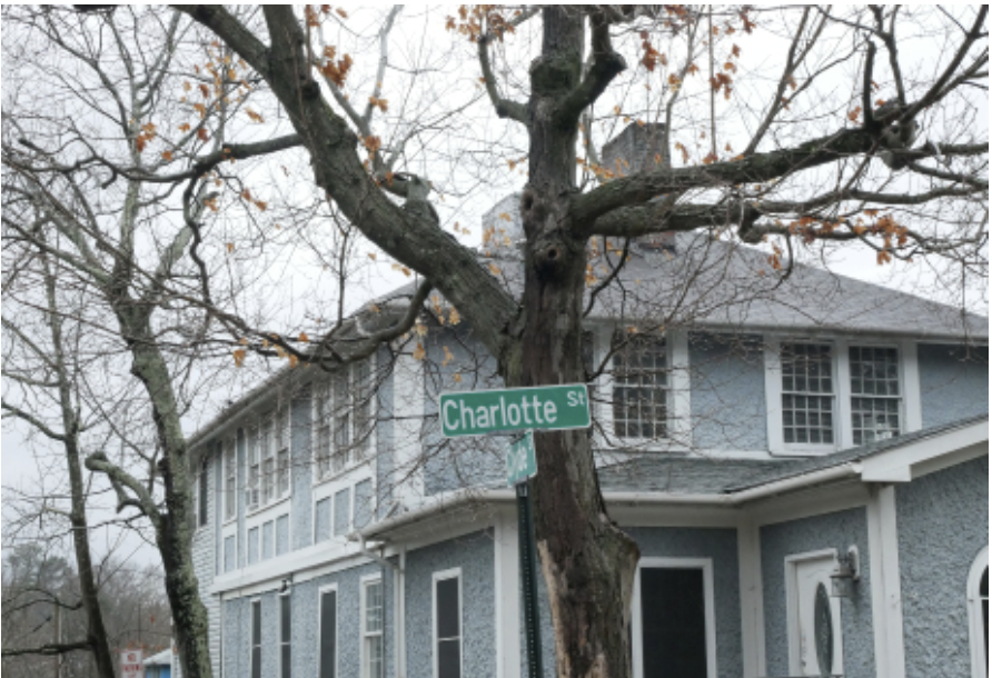 The intersection of Charlotte Street and Clyde Street. Some Asheville residents oppose the demolition of historical Charlotte Street homes.