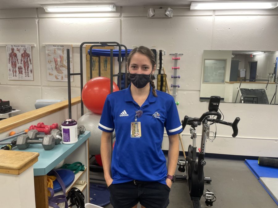 Photographed by Roy Inkidar
Athletics trainer Eliza Parker at the UNCA justice training athletic training room.