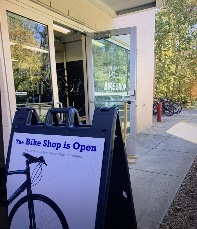 UNCA Campus Recreation Bike Shop.