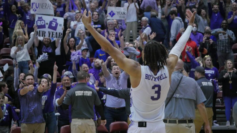 Senior guard Mike Bothwell celebrates the Paladins 88-79 win over Chattanooga. With this win Furman earns their first NCAA tournament bid since 1980.
