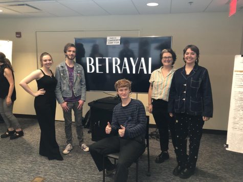 Pictured: Xander Lord, Dana Steward, Sawyer Serdula, Walker Lezotte, Seth Maile, Luke Beijer and Jane Turlington with their short film Betrayal.