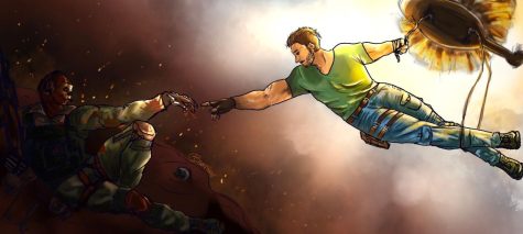 Kai Tilly’s rendition of Michelangelo’s “Creation of Adam,” with Call of Duty characters Soap and Ghost. Done on Procreate.