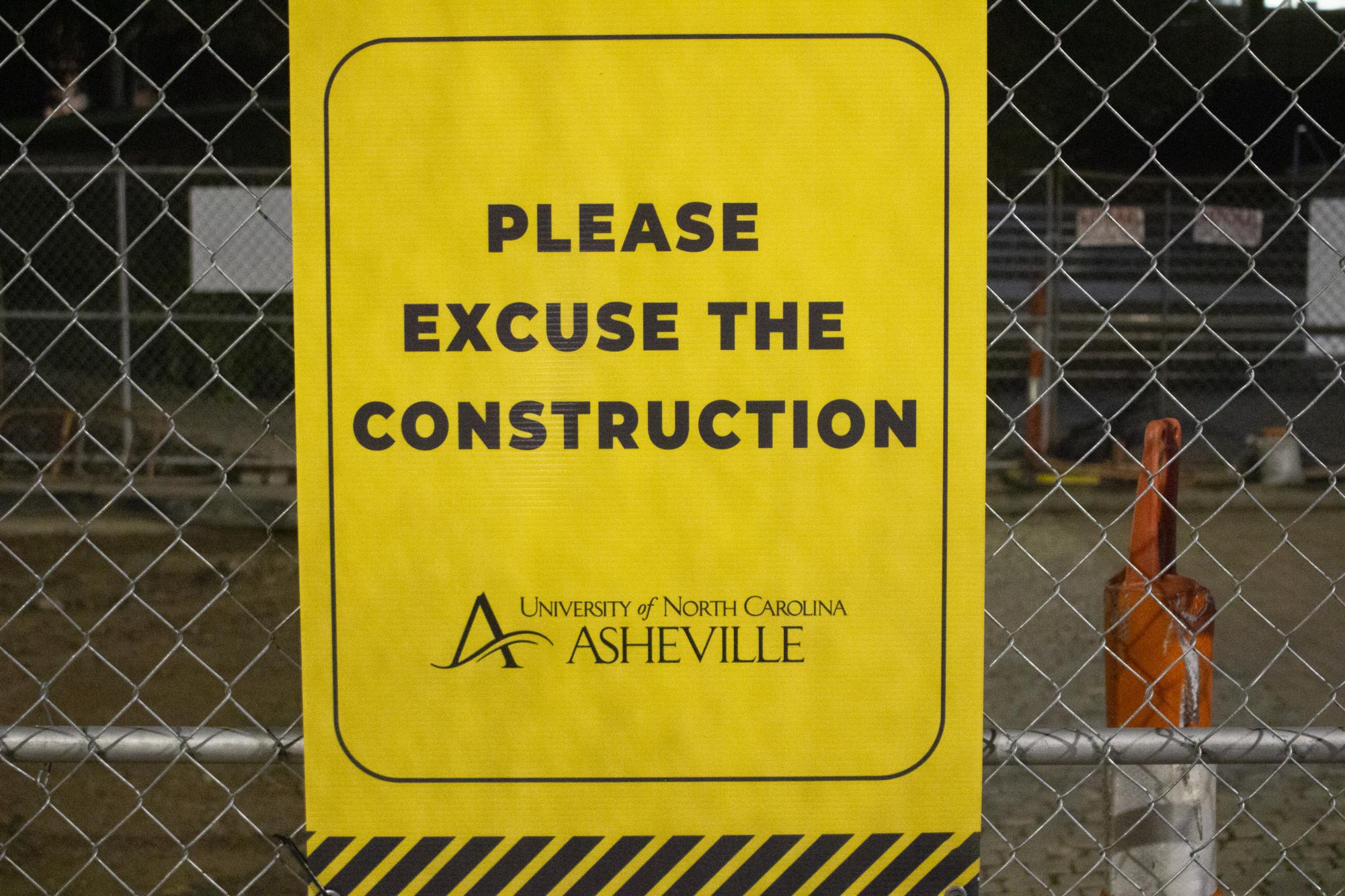 Construction site on UNC-Ashevilles campus.