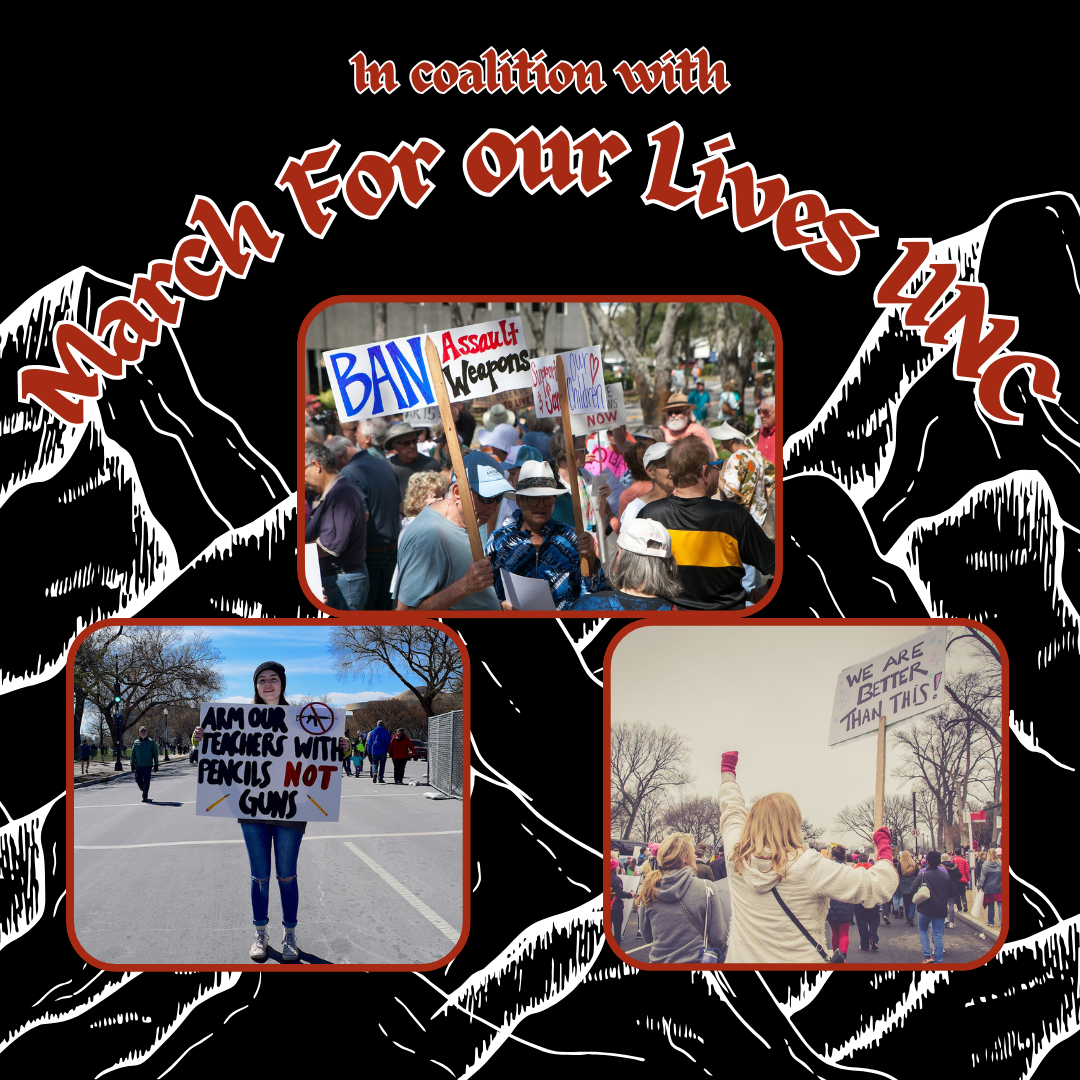 March for Our Lives is a coalition dedicated to ending gun violence and motivating those of us that can help. -- Photo created with Canva and resources from Pixabay