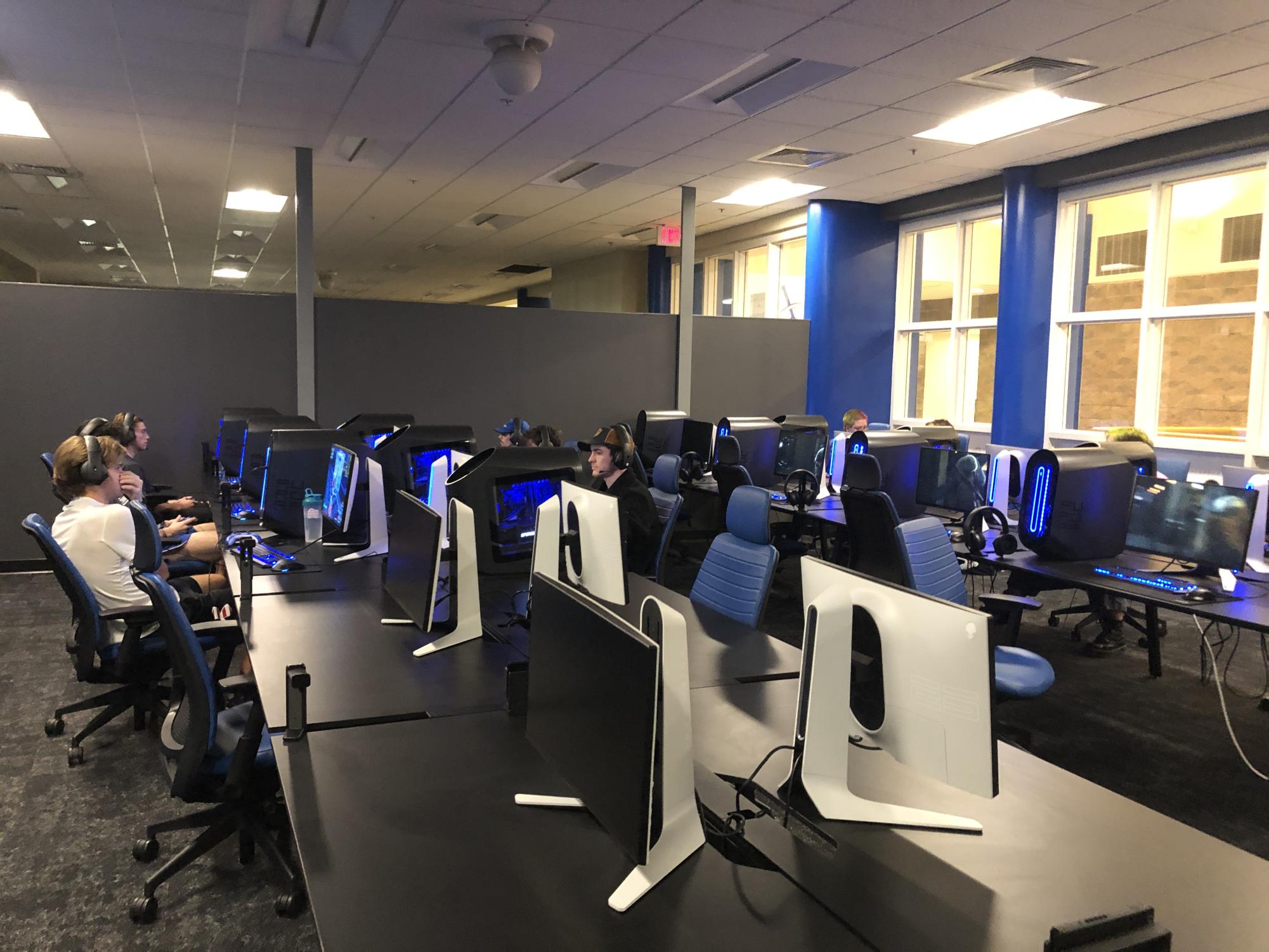 Pictured is the Esports Center located on the main floor of the Sherril Center at UNC Asheville.
