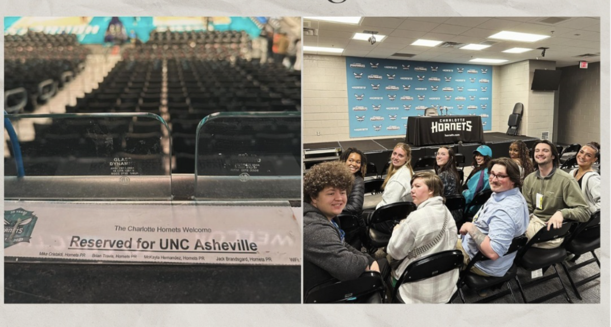 Mass communication students visit Charlotte to watch Hornets game