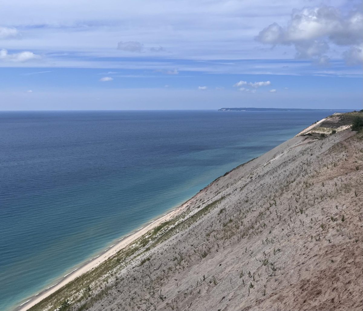 The view of Lake Michigan from the Pierce Stocking Scenic drive.