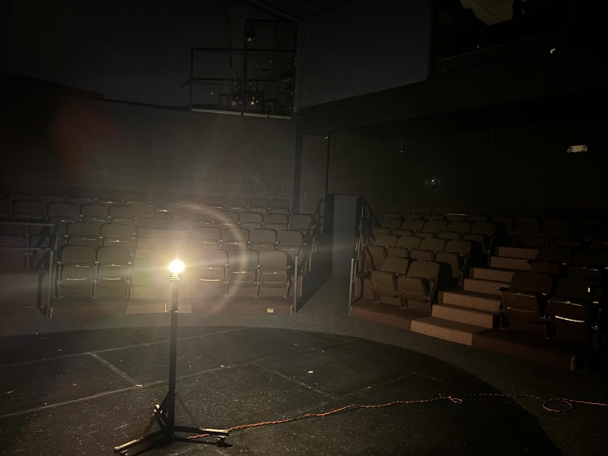 The empty theatre in the Belk building.