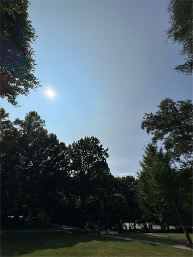 The wildfire smoke looming over UNC Asheville's campus.