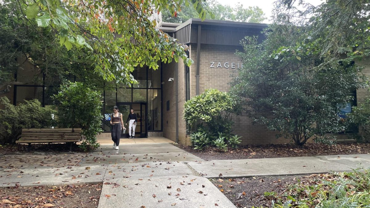 UNCA Students leaving Zagier Hall