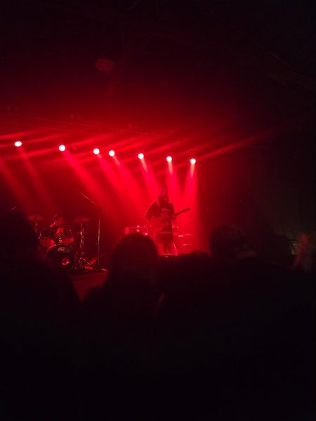 Buckethead shredding an electric guitar at the Orange Peel