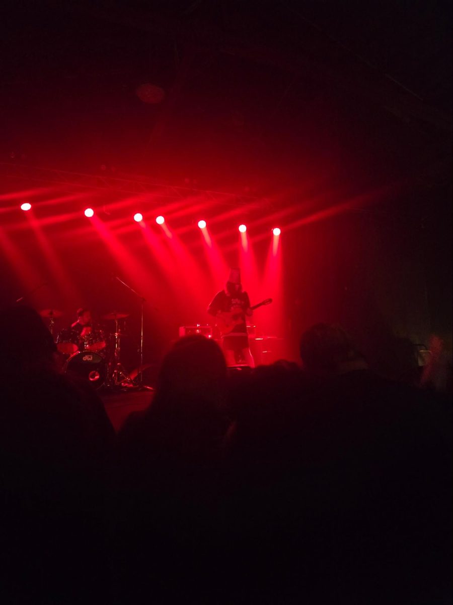 Buckethead shredding an electric guitar at the Orange Peel