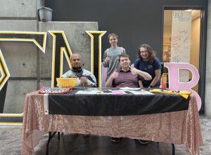 The Mu Eta Chapter of Sigma Nu and Alpha Sigma Phi table for Women’s History event
