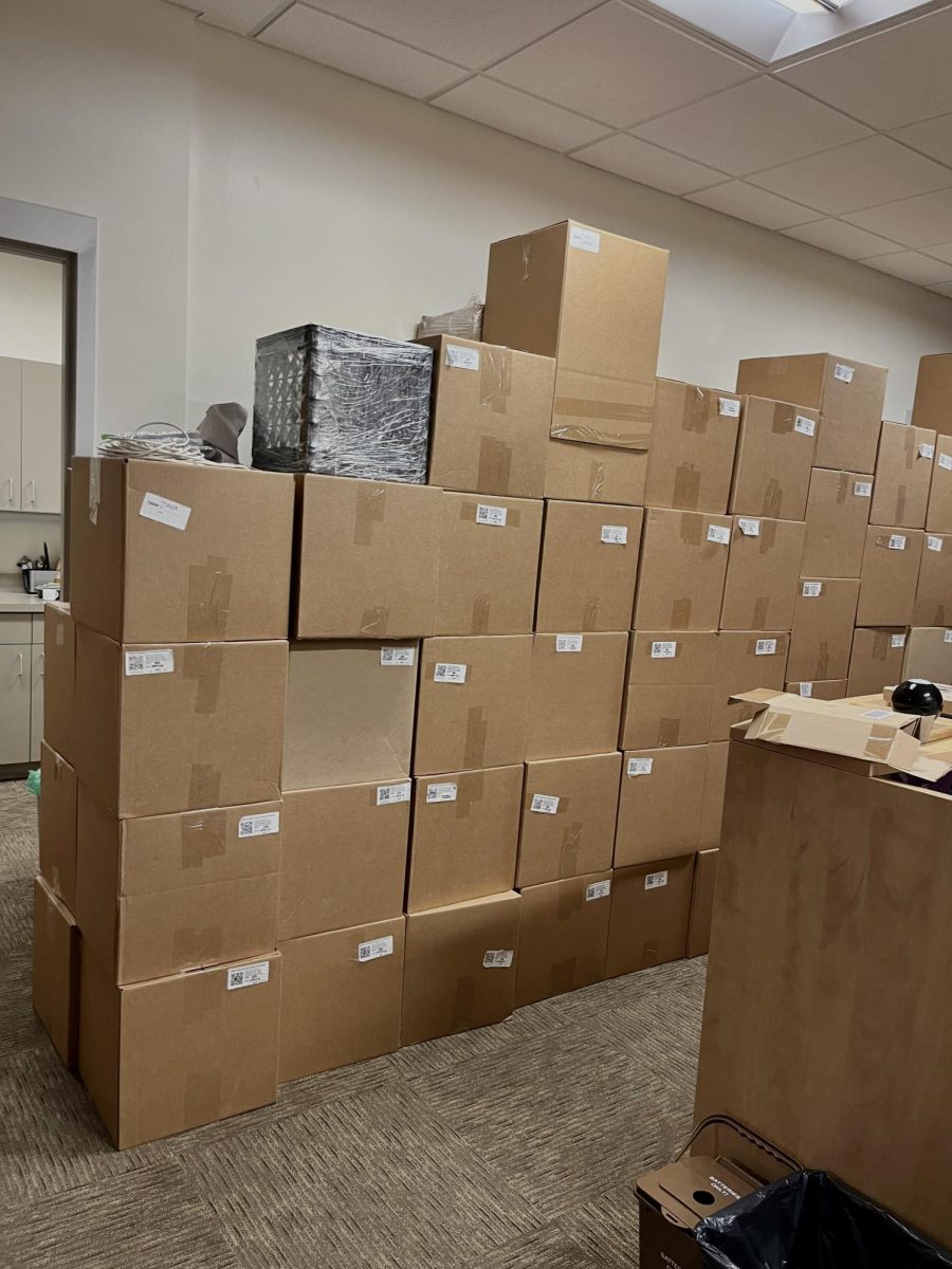 UNC Asheville’s music department temporary placement of offices and storage located in Karpen Hall.