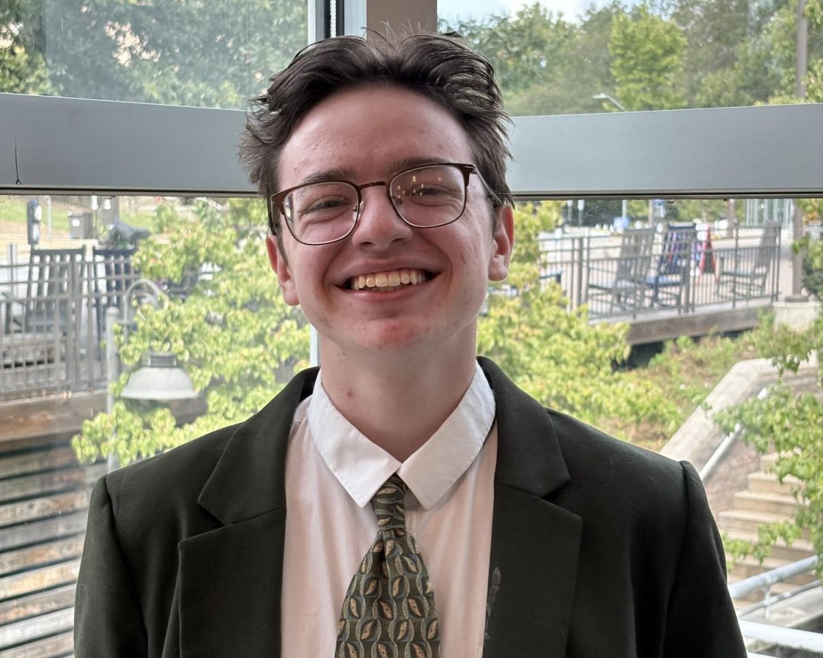 Freshman senator George Johnson smiling for poster headshot.