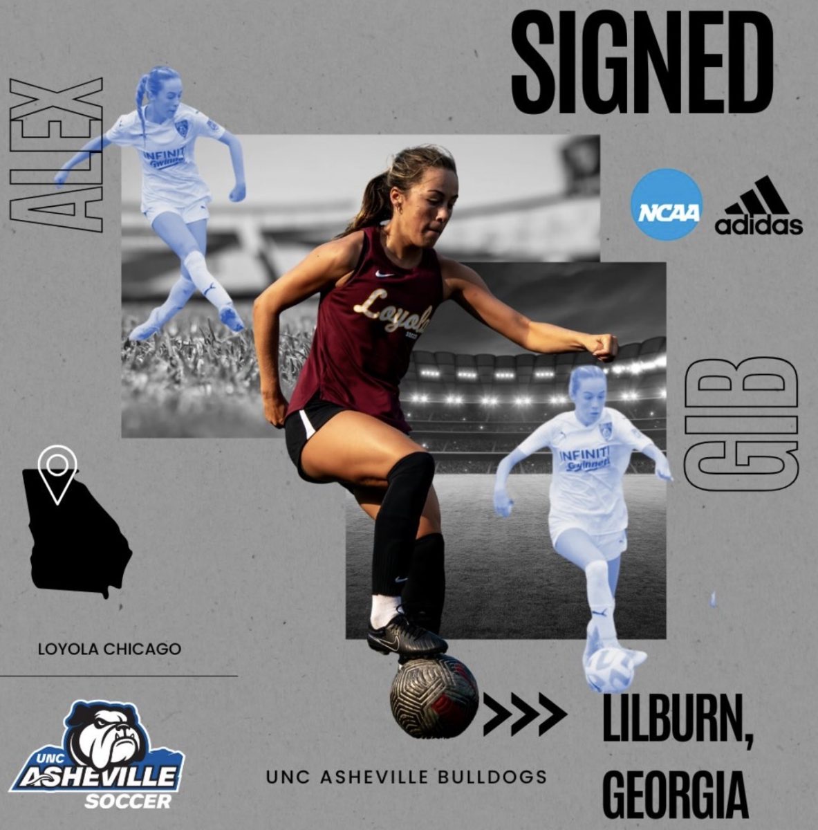 Signing announcements for the five transfers. 