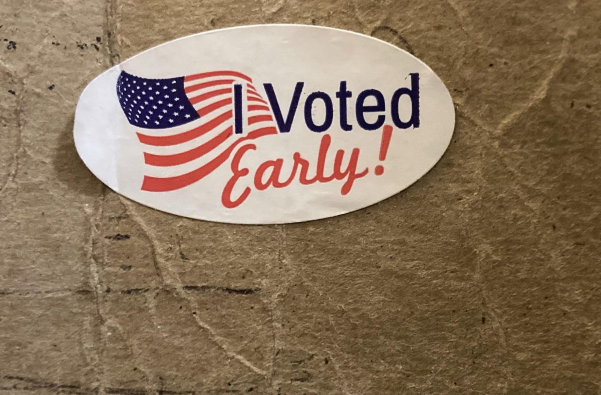 My sticker after voting. 