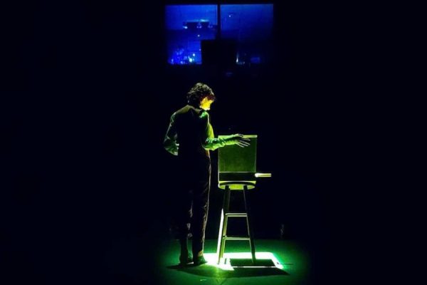 Max Thompson, as the emcee, in UNCA Drama's final production, "Cabaret." Credit: Caitlyn Doughty